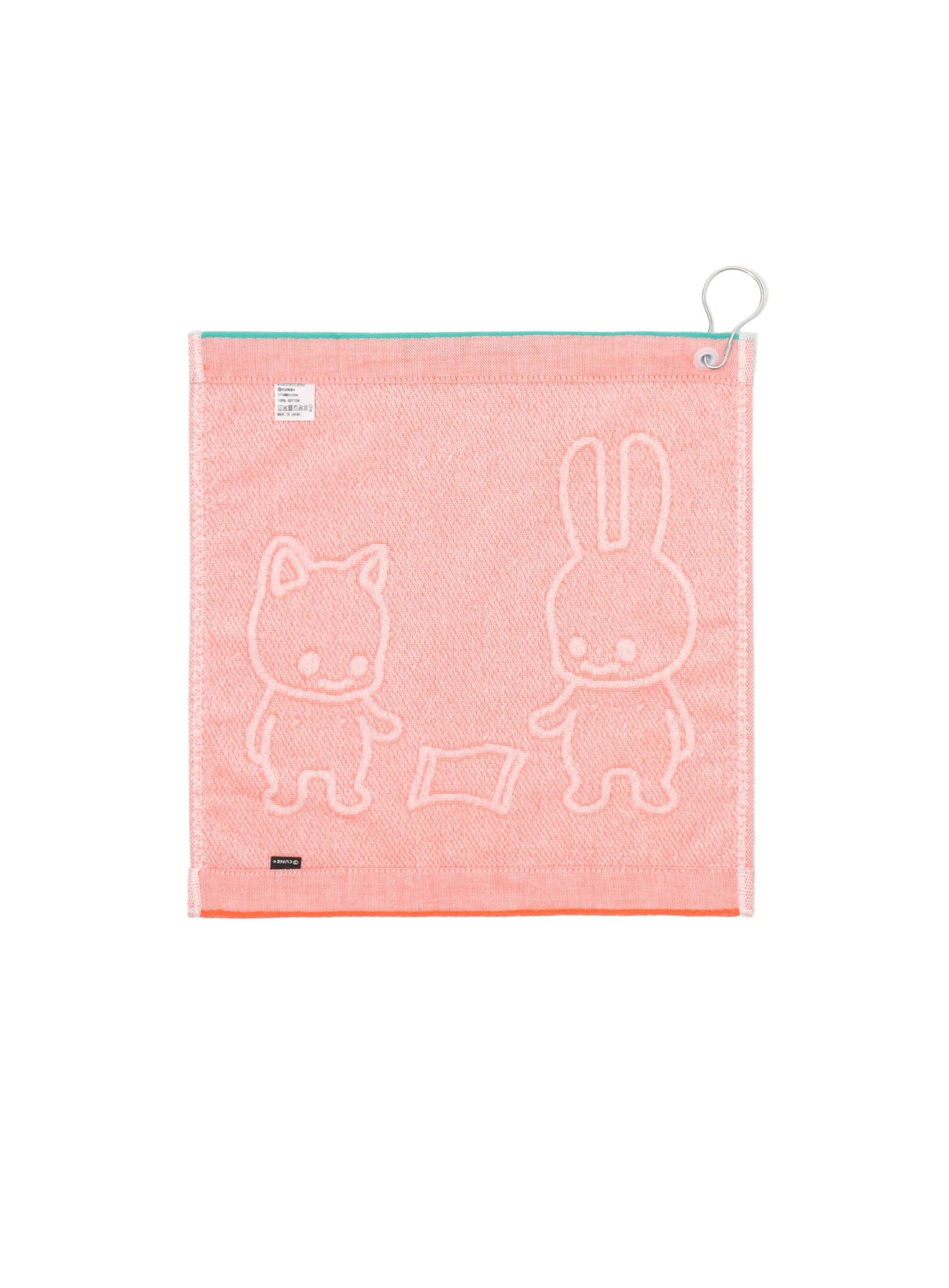 ハンドタオル うさちゃんとねこちゃん