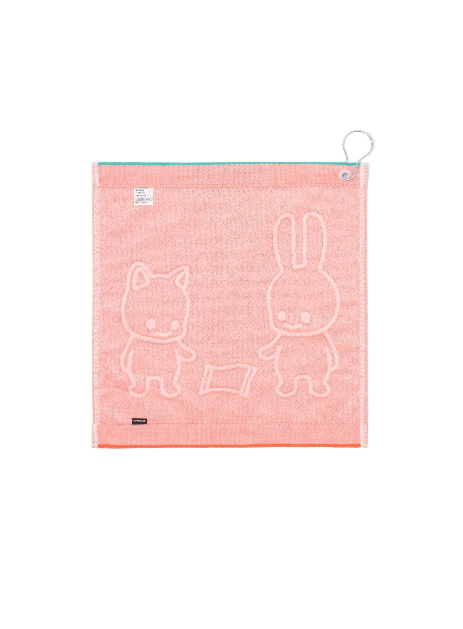 ハンドタオル うさちゃんとねこちゃん