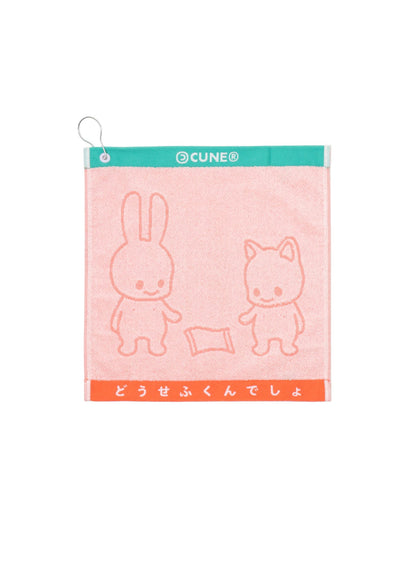 ハンドタオル うさちゃんとねこちゃん