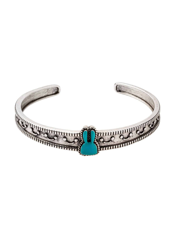 ターコイズ風ウサギバングル