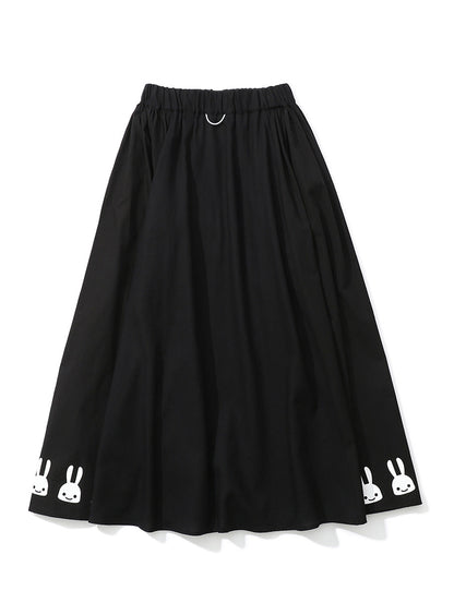 ウエストゴムのフレアスカート