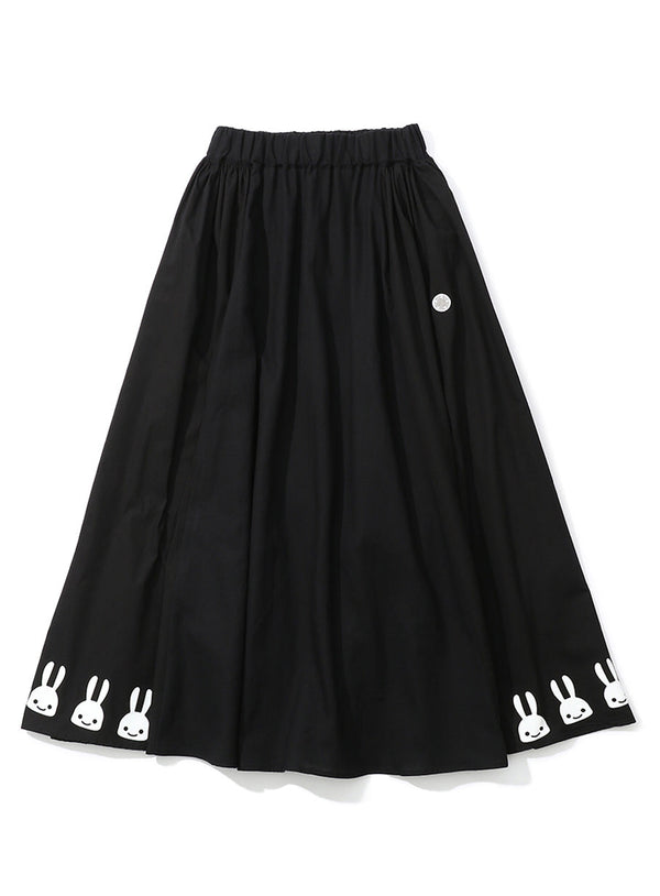 ウエストゴムのフレアスカート