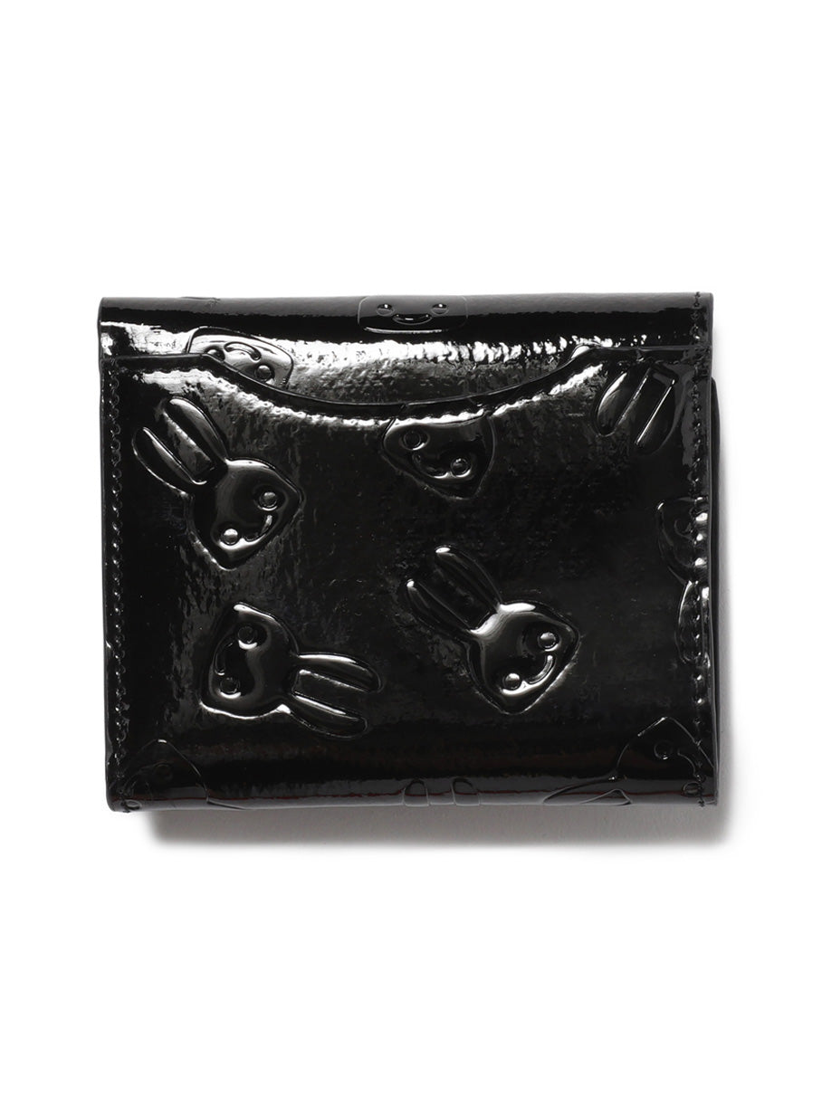 エナメルエンボス三つ折りウォレット