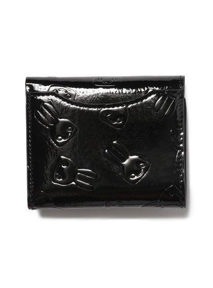 エナメルエンボス三つ折りウォレット