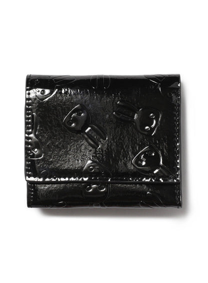 エナメルエンボス三つ折りウォレット