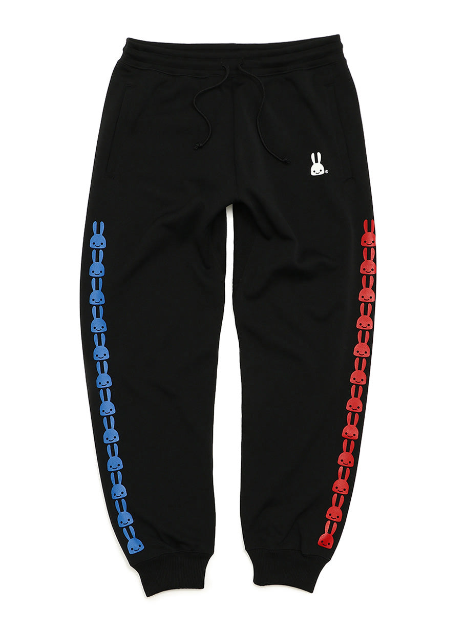 24th 赤青プリントのジャージパンツ