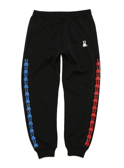 24th 赤青プリントのジャージパンツ