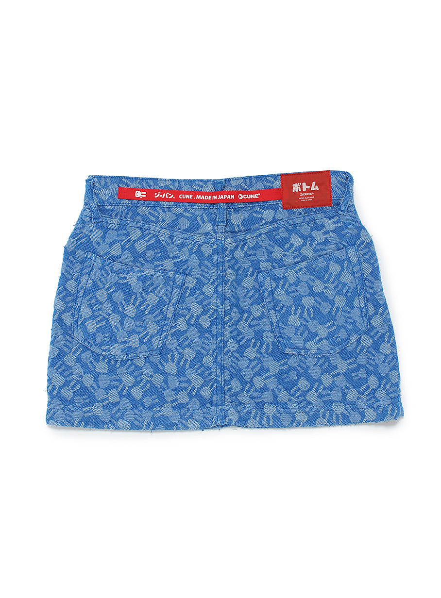 後染ジャガード ミニスカート