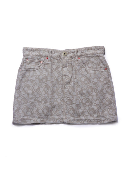後染ジャガード ミニスカート