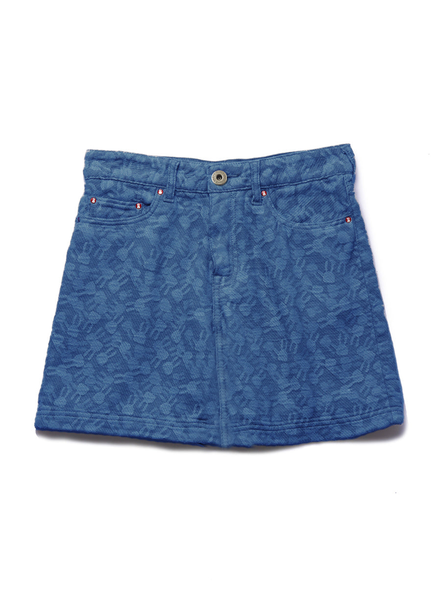 後染ジャガード ミニスカート