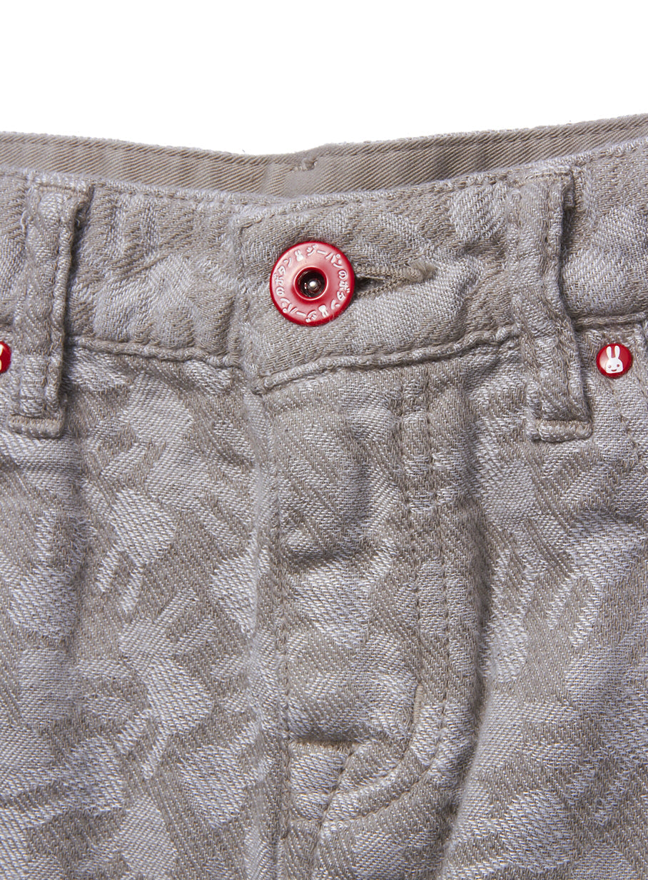 後染ジャガード ミニスカート