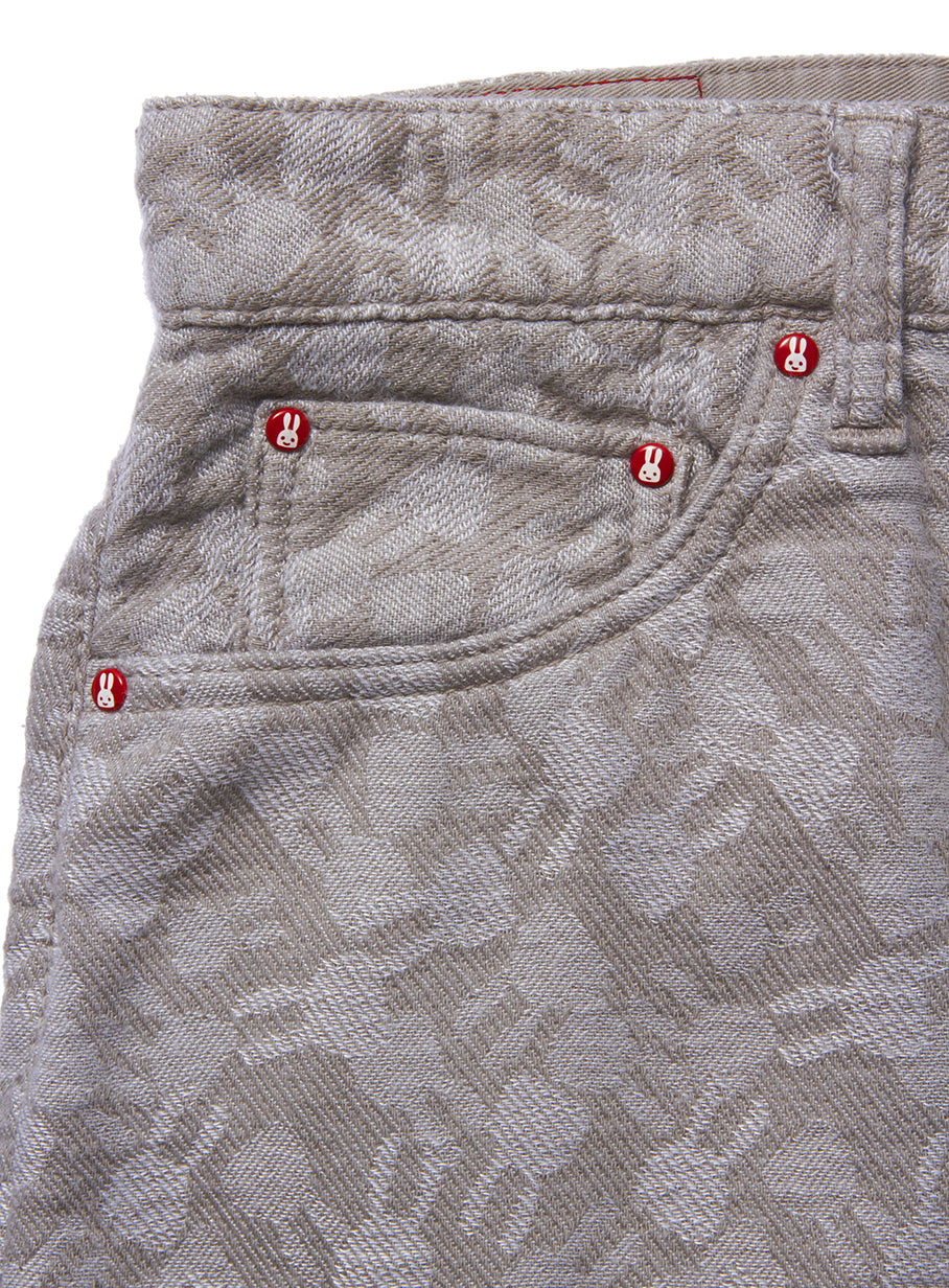 後染ジャガード ミニスカート