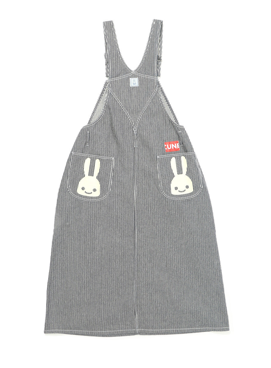 ヒッコリーサロペットワンピース