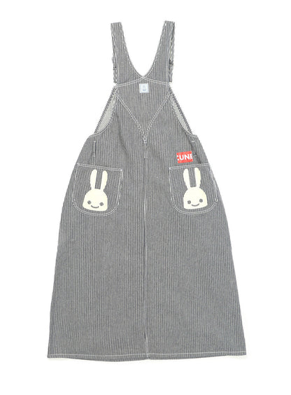 ヒッコリーサロペットワンピース