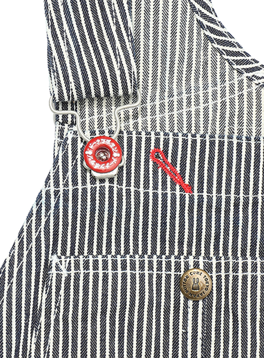 ヒッコリーサロペットワンピース