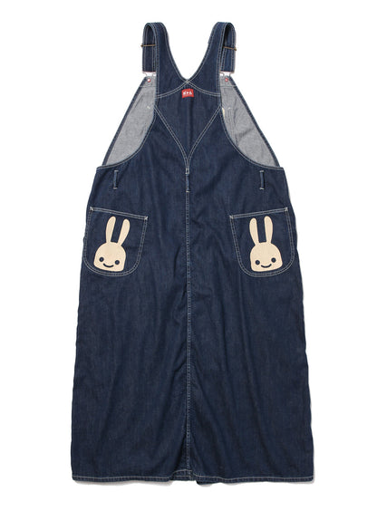 denimサロペットワンピース