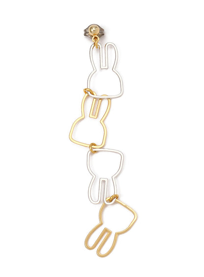 枠ウサギ SLVxGLD ピアス 1P