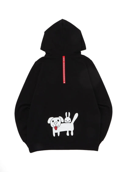 CUNE PULL PARKA 白い犬