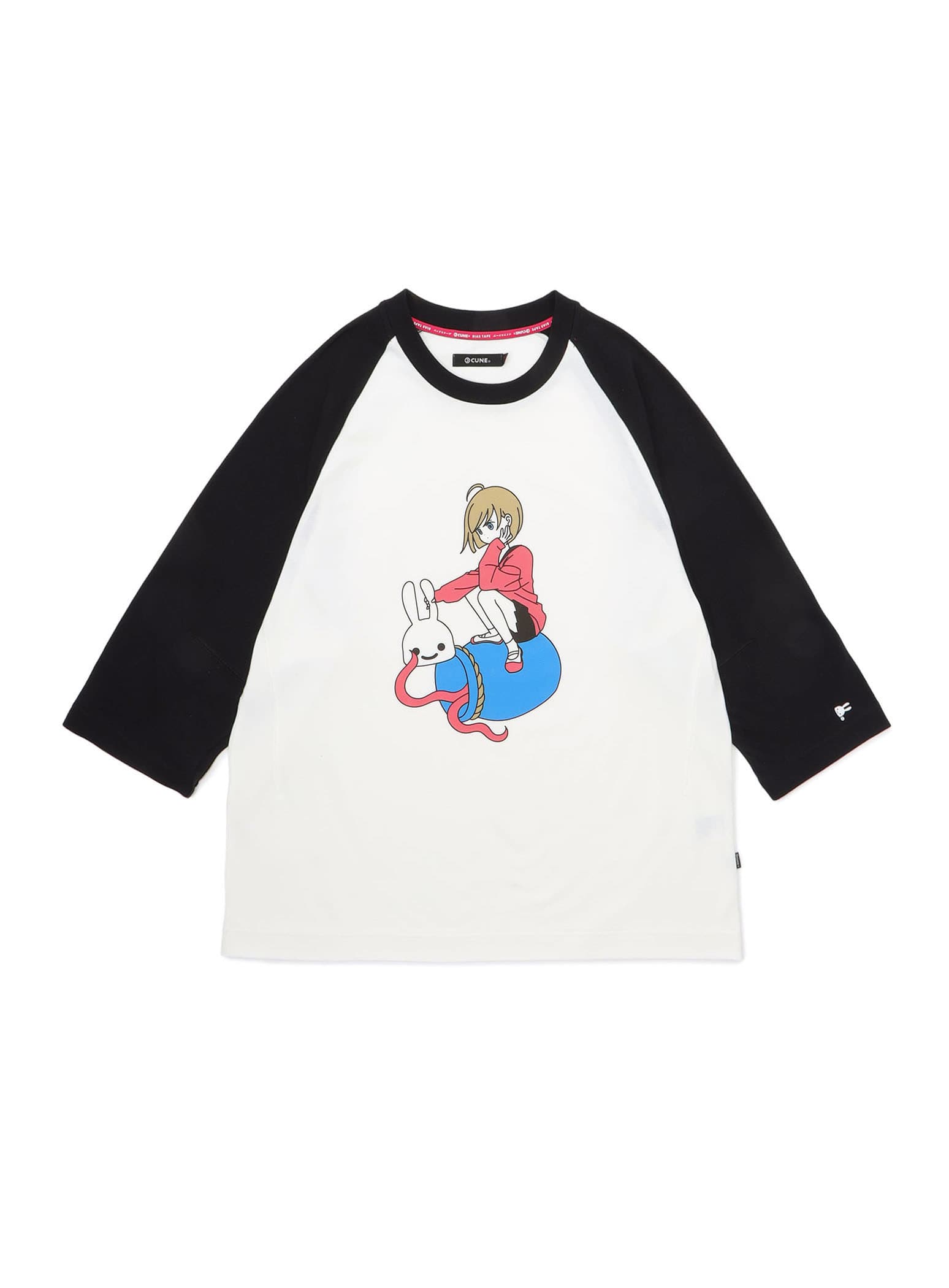 CUNE キューン 長袖 ラグランTシャツ ロンT ウサギ ネコ 富士山 L短丈 ラグラン – CUNE
