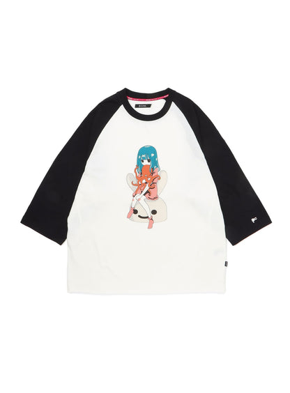 ラグランTシャツ タコだっこ