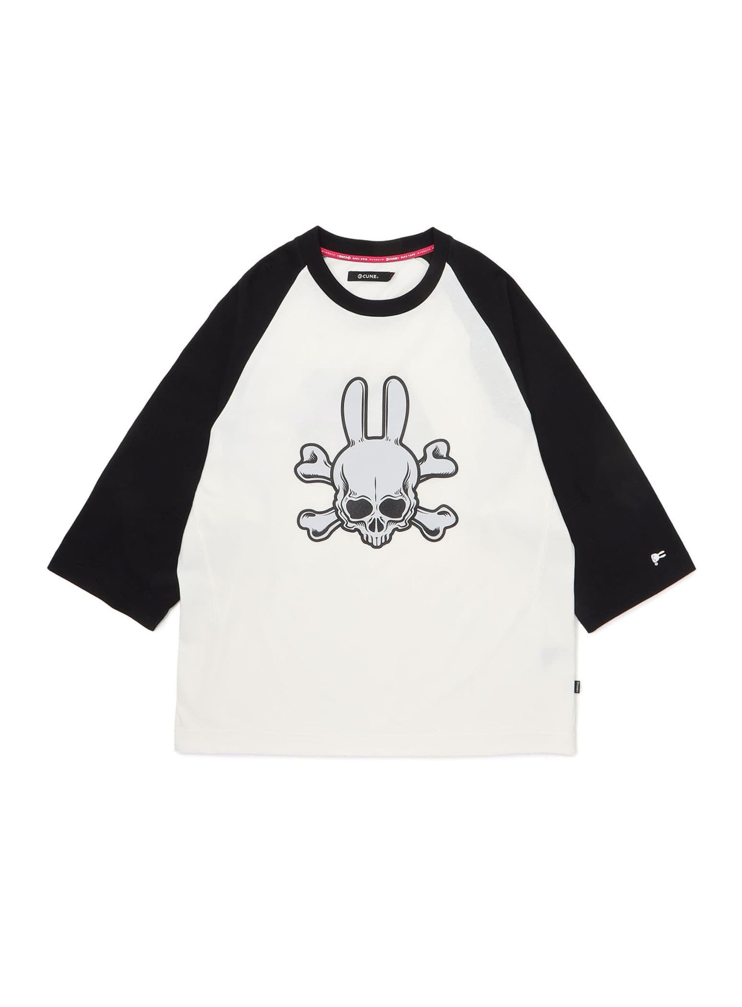 ラグランTシャツ ドクロ