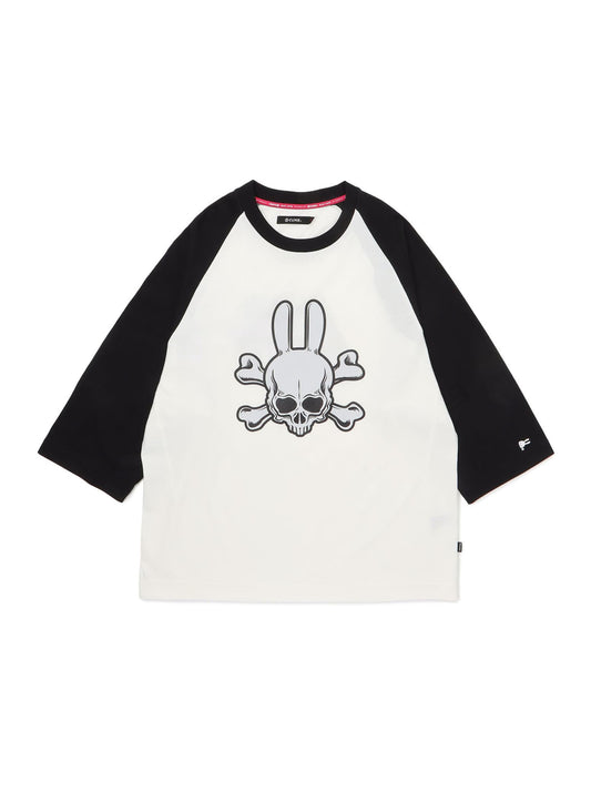 ラグランTシャツ ドクロ