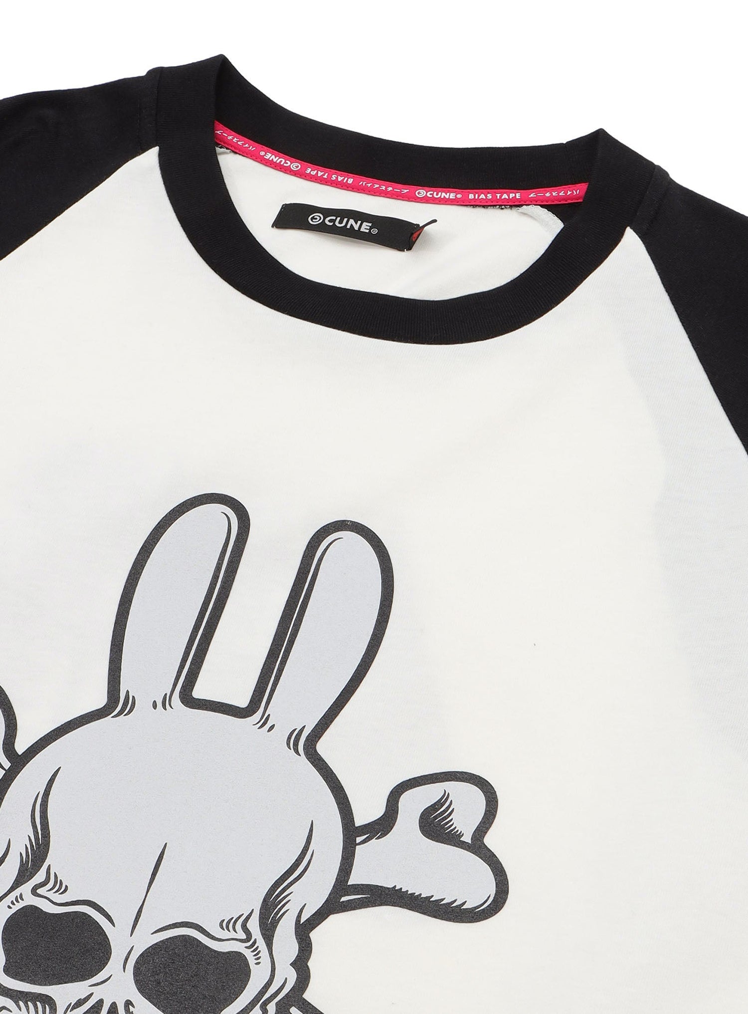 ラグランTシャツ ドクロ