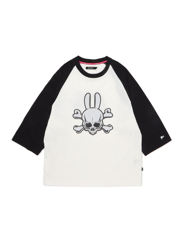 ラグランTシャツ ドクロ