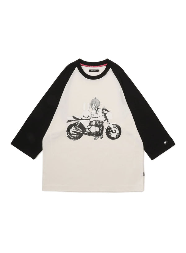 ラグランTシャツ バイクと女の子