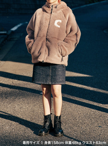 耳付きファーブルゾン