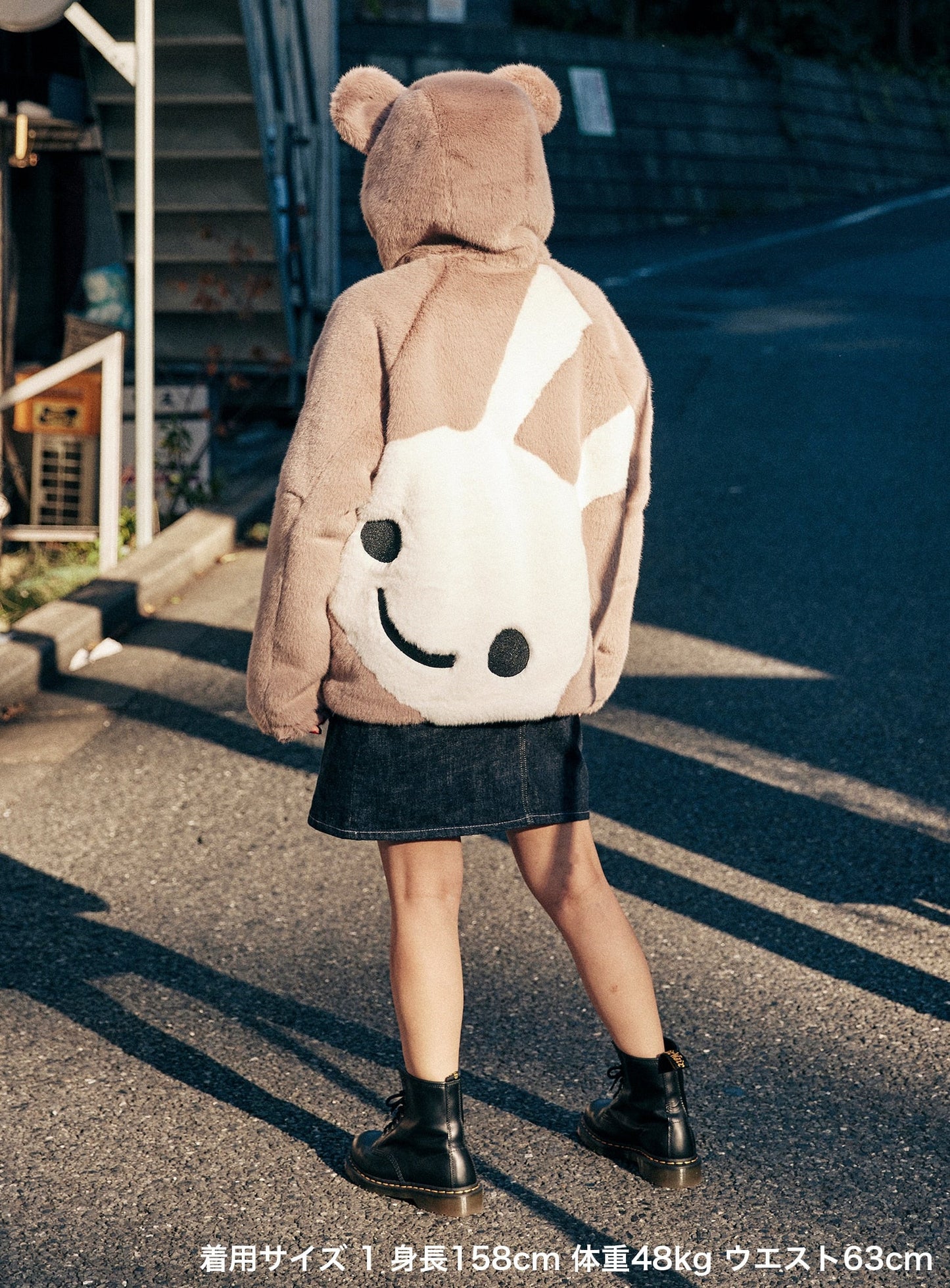 耳付きファーブルゾン