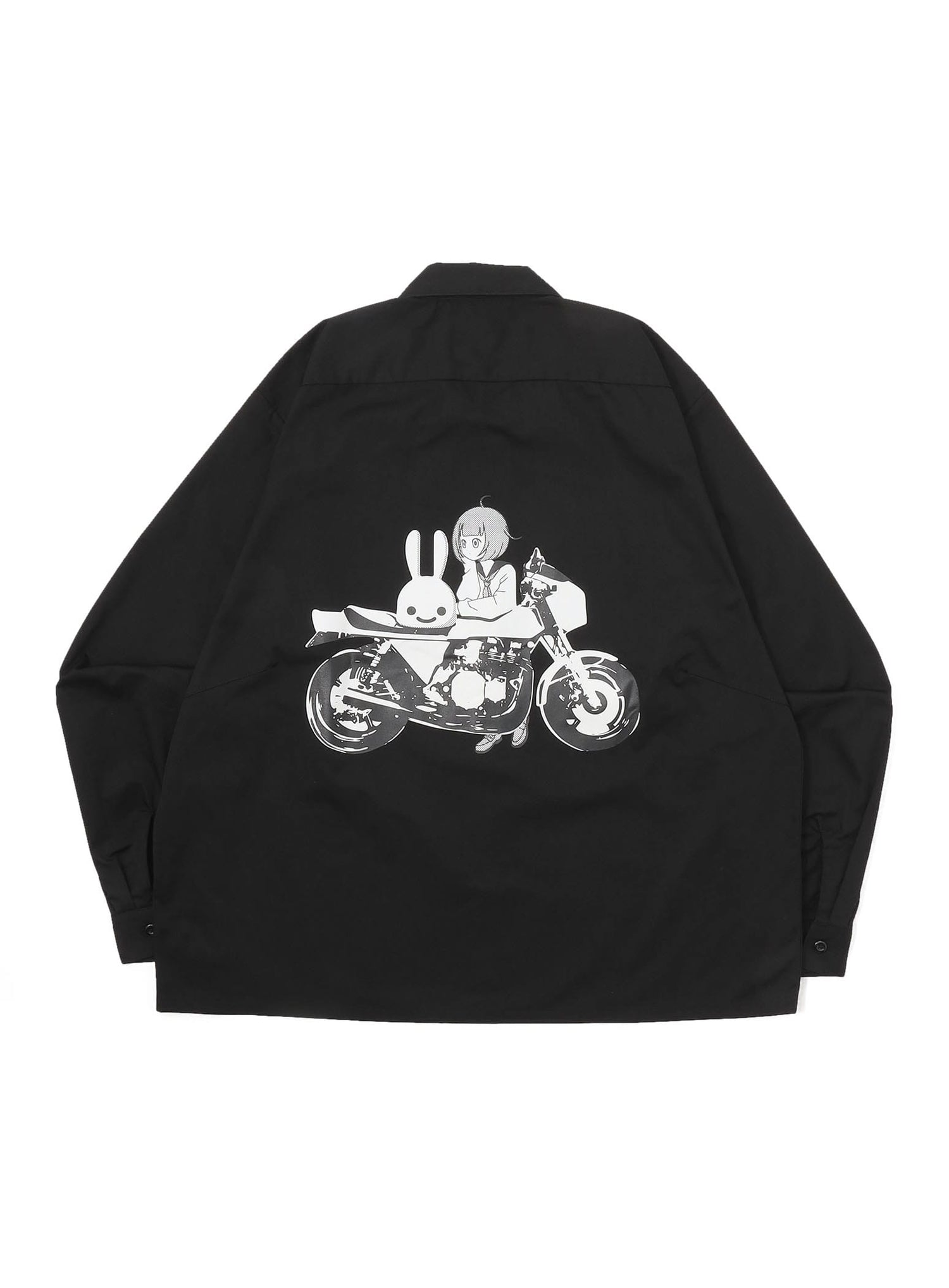 ロングスリーブワークシャツ バイクと女の子