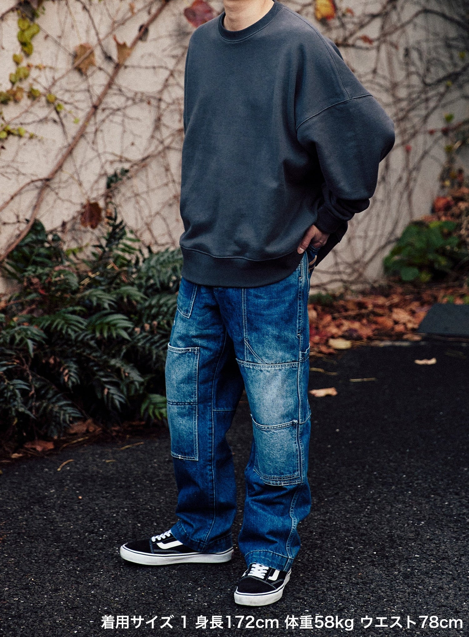 CUNE WORK ペインターパンツ デニム 加工