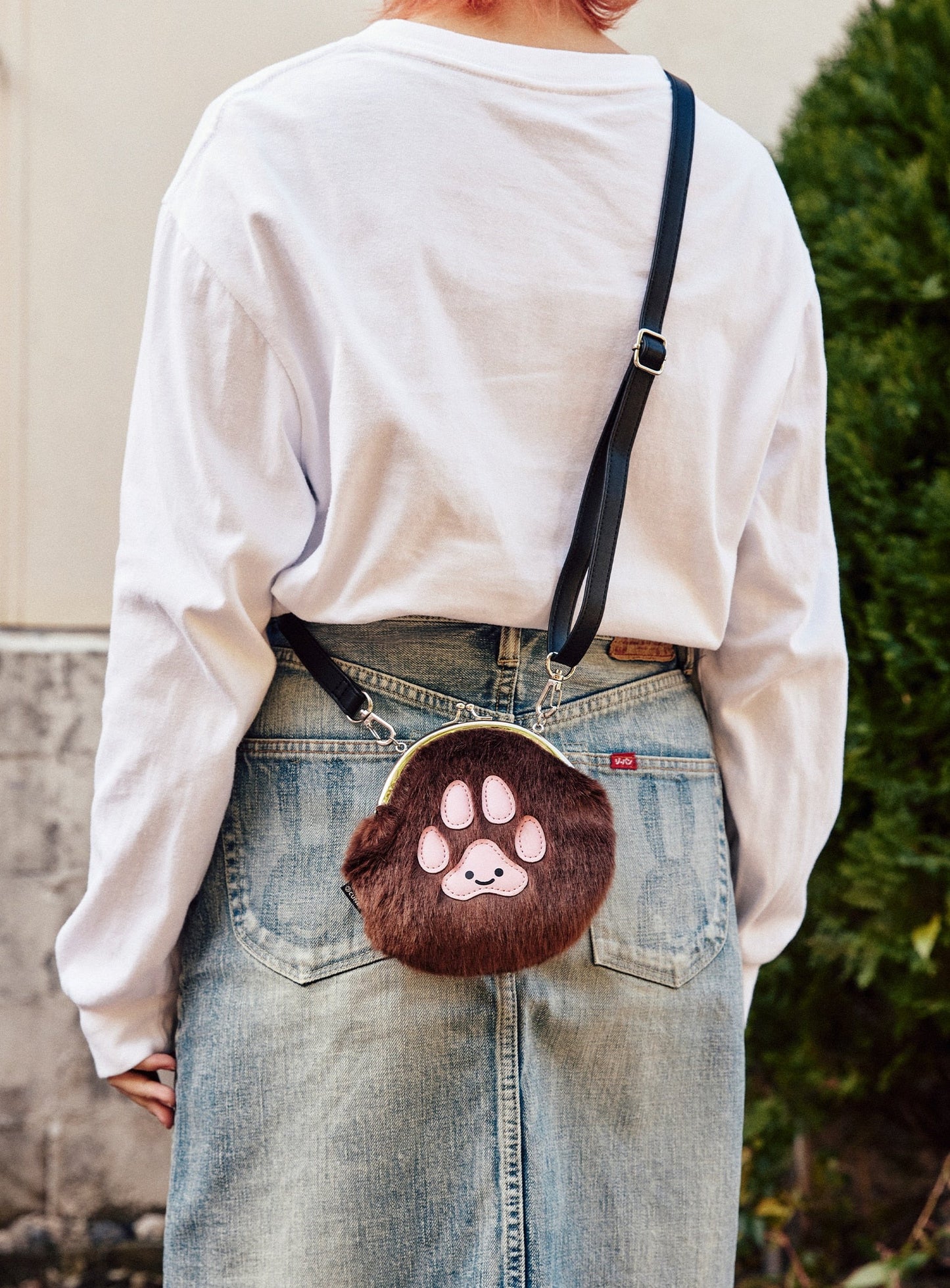 ファーがま口 29th 肉球