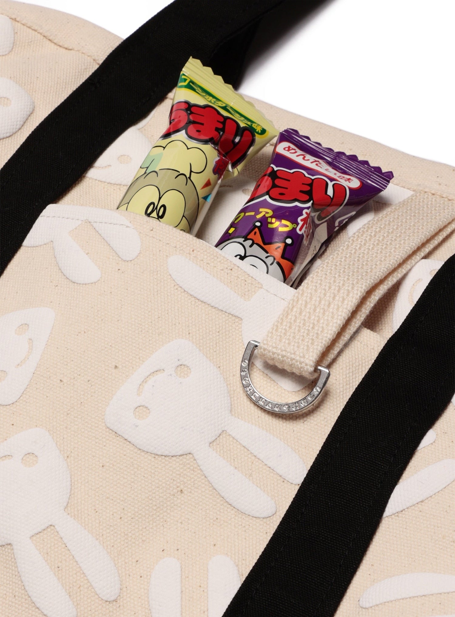 発泡プリントショルダートートバッグ M