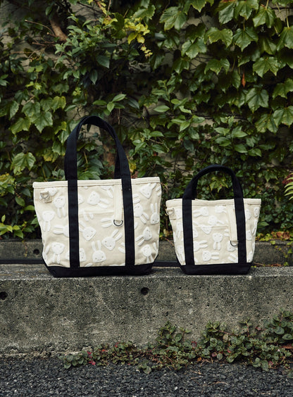 発泡プリントショルダートートバッグ M