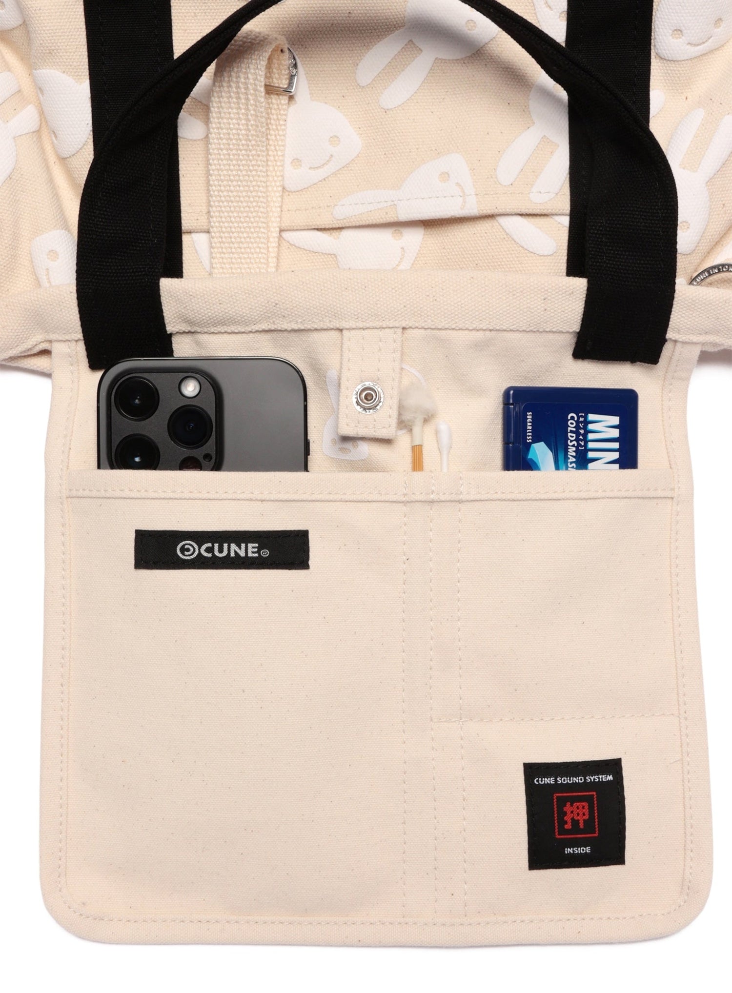 発泡プリントショルダートートバッグ S