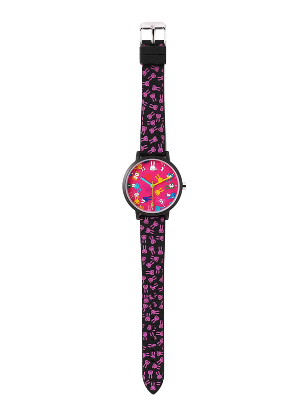 シリコンバンドウォッチ ウサギたくさん カラフル