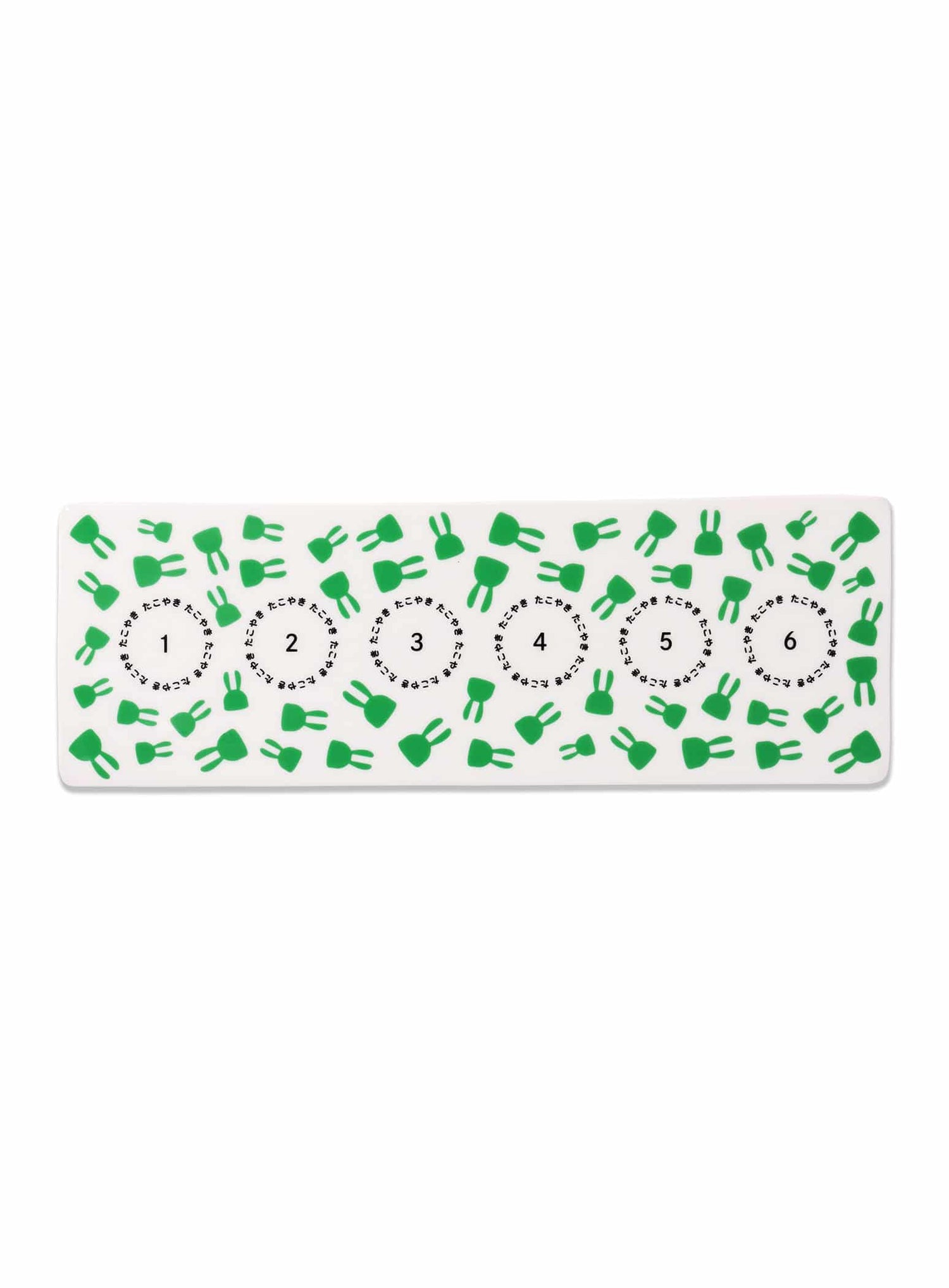たこやき6個皿 横一列