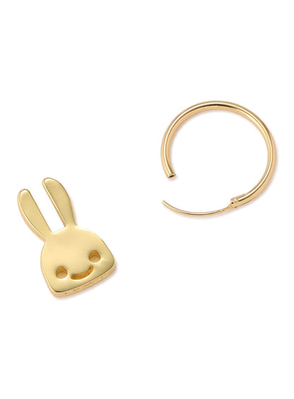 逆さウサギフープピアス 2P