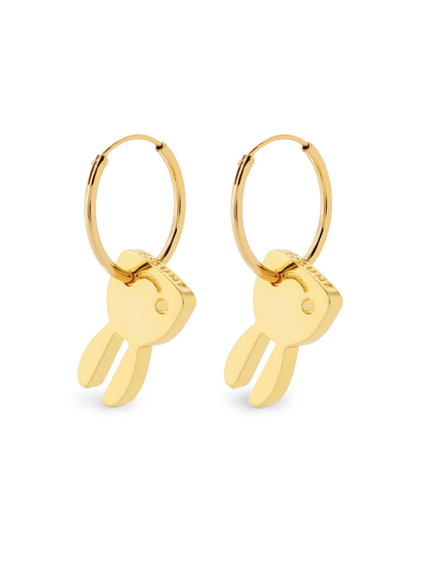 逆さウサギフープピアス 2P