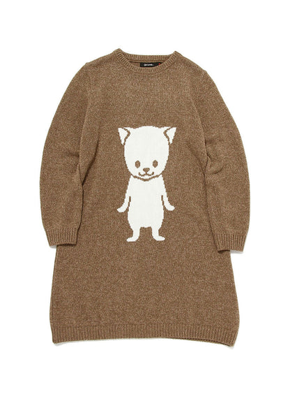 ねこちゃんニットワンピース