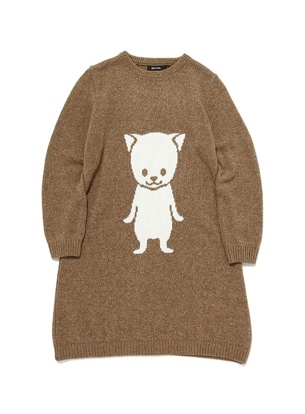 ねこちゃんニットワンピース