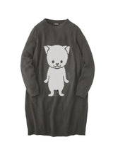 ねこちゃんニットワンピース