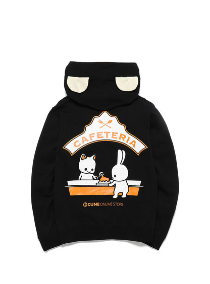 食堂スタッフ 耳付きパーカー