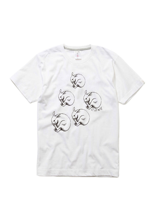 CUNE 復刻Tシャツ ウサギ5羽