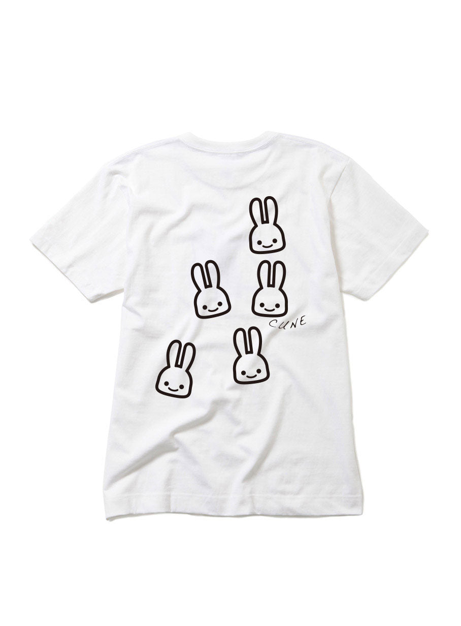CUNE 復刻Tシャツ ウサギ5羽