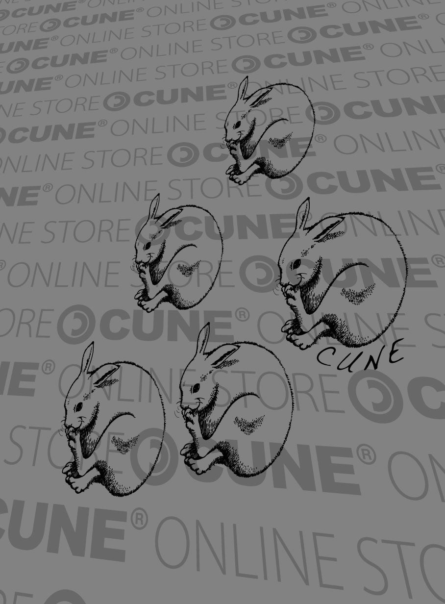 CUNE 復刻Tシャツ ウサギ5羽