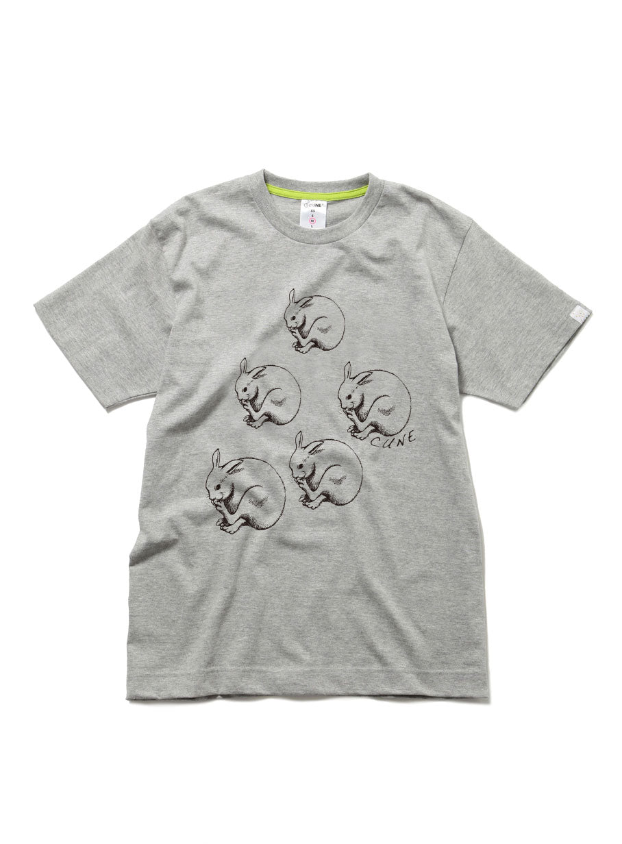 CUNE 復刻Tシャツ ウサギ5羽
