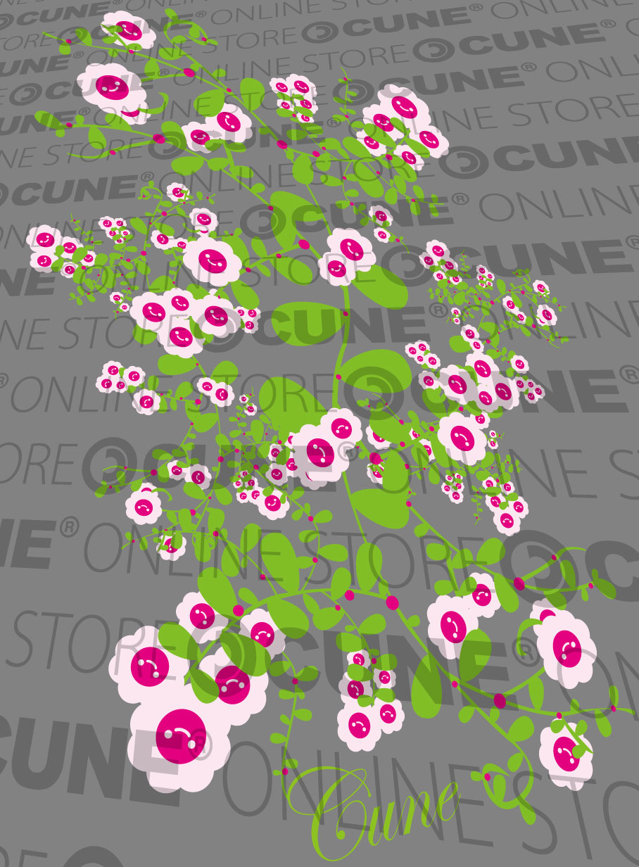 CUNE 復刻Tシャツ お花